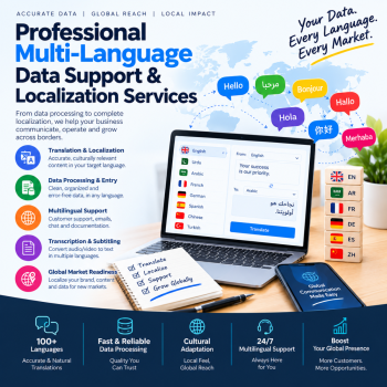 Professional Multi-Language Data Support & Localization Services
