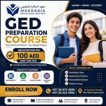 5.	Affordable GED Classes Near Me in Sharjah – Makharia Institute 