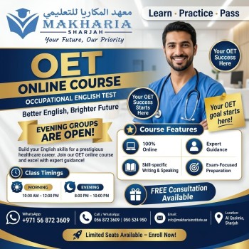 OET Classes Near Me in Sharjah Call 0568723609