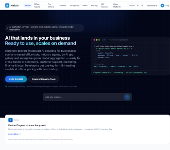HeFu — 119+ AI Models in One API, Plus Ready-to-Use Business Tools