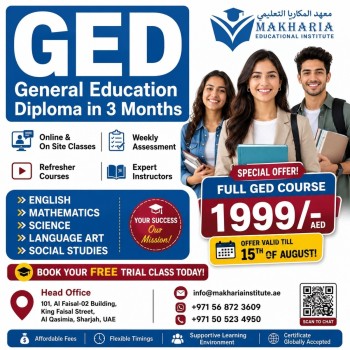 4.	Flexible GED Learning Programme in Sharjah – Enrol Today