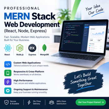 Professional MERN Stack Web Development (React, Node, Express)
