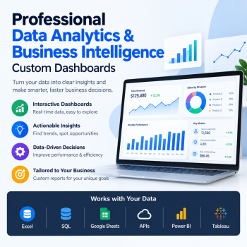 Professional Data Analytics & Business Intelligence - Custom Dashboards