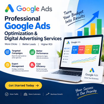 Professional Google Ads Growth Campaign Professional Google Ads Optimization & Digital Advertising Services