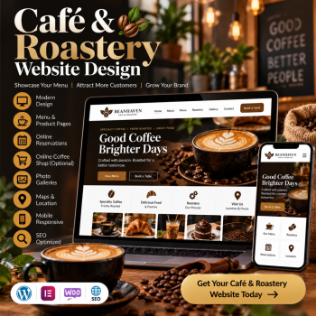 Café & Coffee Roastery Website Design | Online Ordering & SEO